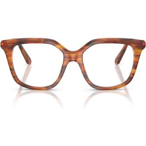 Swarovski womens Sk2059 Square Prescription Eyewear Frames(Striped Havana/Demo Lens)