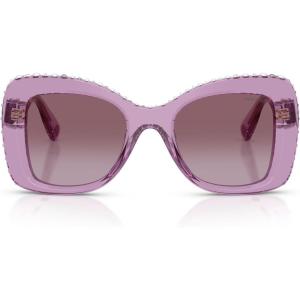 Swarovski womens Sk6062u Universal Fit Butterfly Sunglasses(Transparent Amethyst/Violet Gradient)