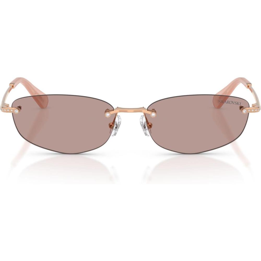 imageSwarovski Womens Sk7045d Low Bridge FitRose GoldLight Purple Brown