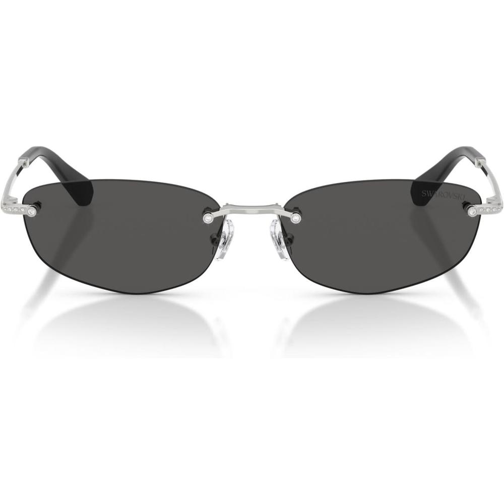 imageSwarovski Womens Sk7045d Low Bridge FitSilverDark Grey