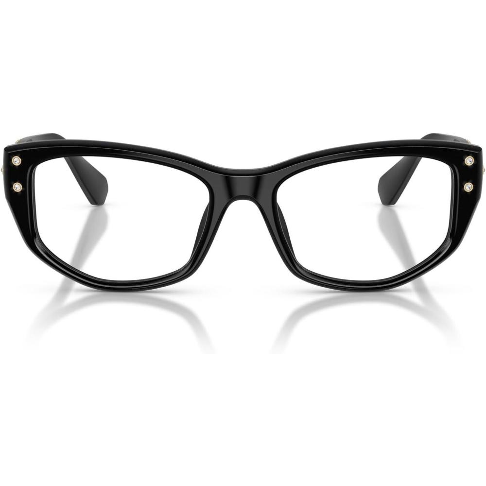 imageSwarovski womens Sk2062u Universal Fit Square Prescription Eyewear FramesBlackDemo Lens