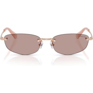 Swarovski Women’s Sk7045d Low Bridge Fit(Rose Gold/Light Purple Brown)