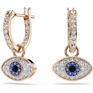 Symbolica drop earrings, Eye, Multicolored, Rose gold-tone plated