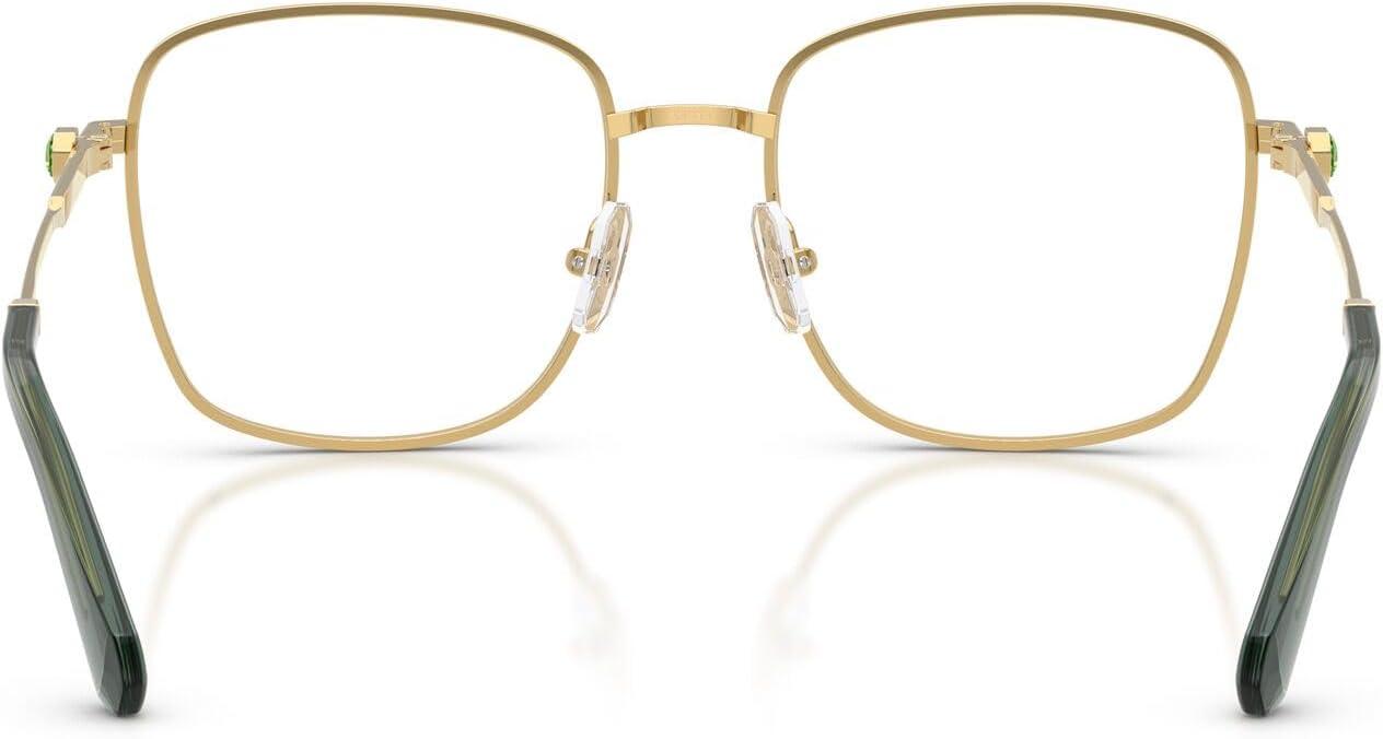 imageSwarovski womens Sk1036 Square Prescription Eyewear FramesGoldGreenDemo Lens