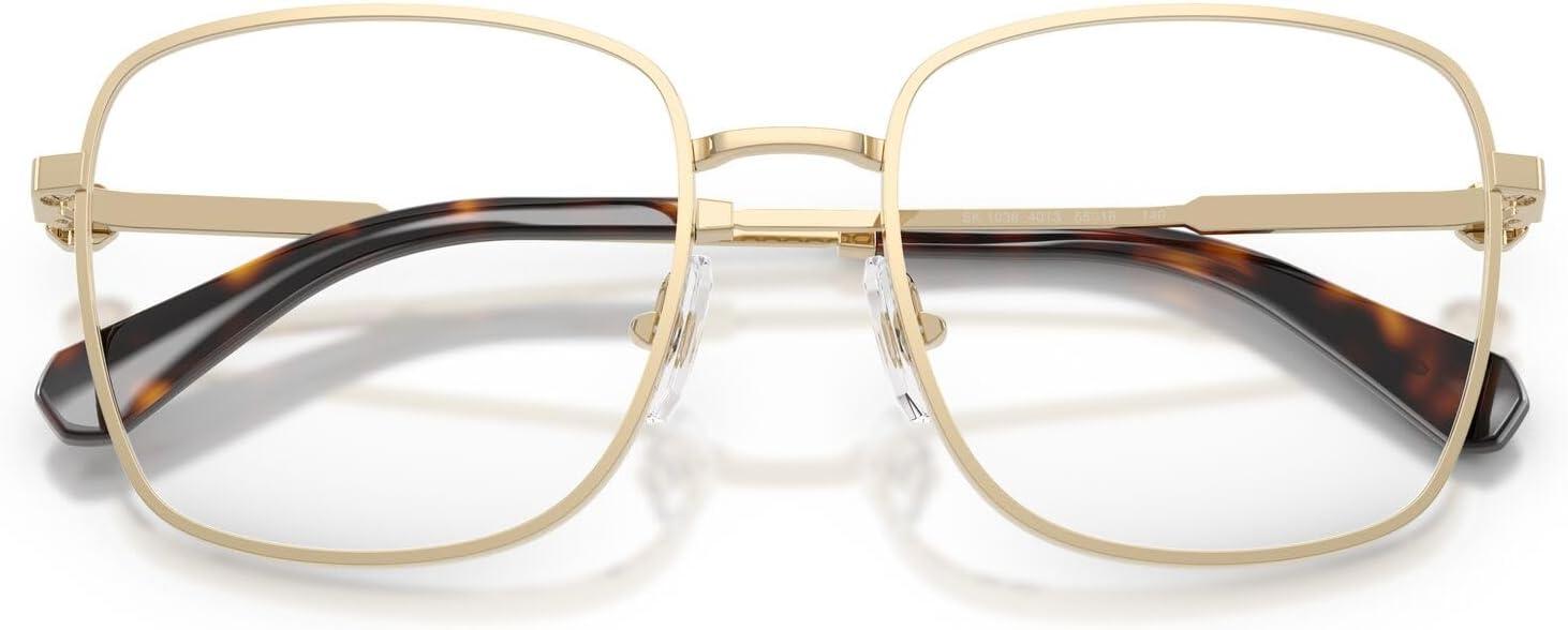 imageSwarovski womens Sk1036 Square Prescription Eyewear FramesPale GoldDemo Lens