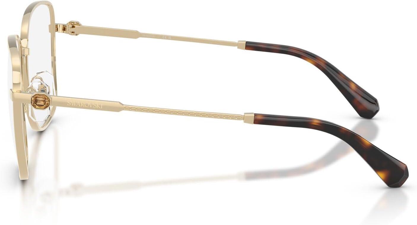 imageSwarovski womens Sk1036 Square Prescription Eyewear FramesPale GoldDemo Lens