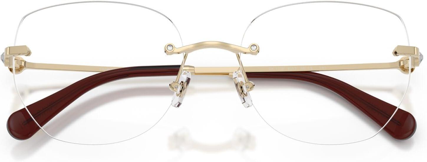 imageSwarovski womens Sk1038 Round Prescription Eyewear FramesPale GoldDemo Lens
