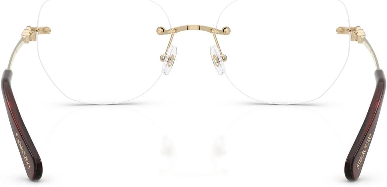 imageSwarovski womens Sk1038 Round Prescription Eyewear FramesPale GoldDemo Lens