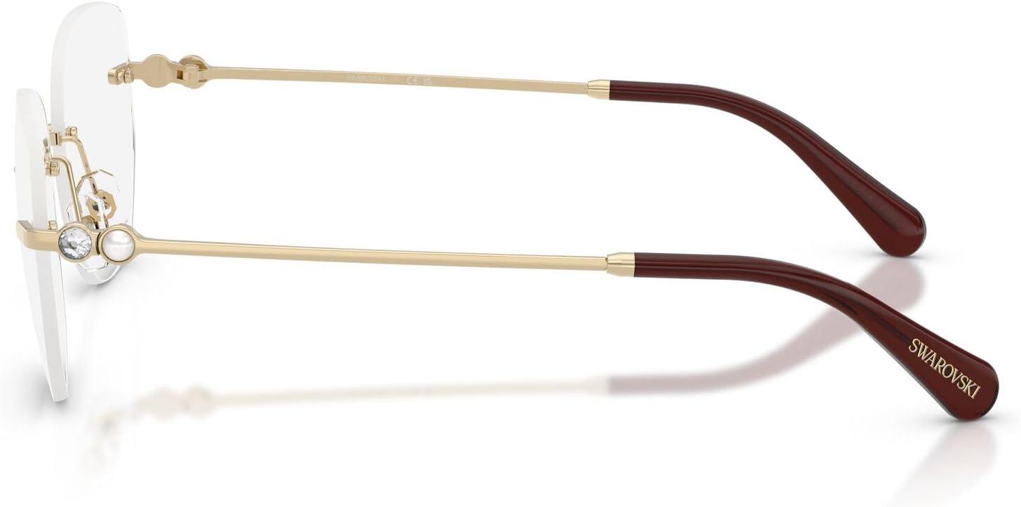 imageSwarovski womens Sk1038 Round Prescription Eyewear FramesPale GoldDemo Lens
