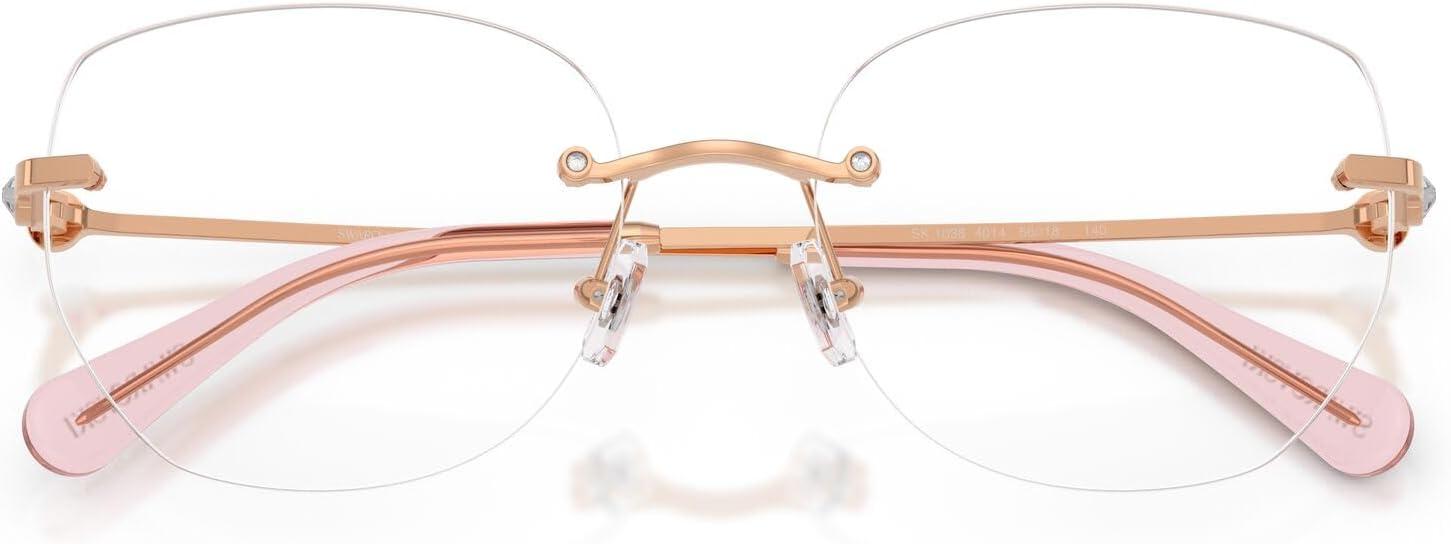 imageSwarovski womens Sk1038 Round Prescription Eyewear FramesRose GoldDemo Lens