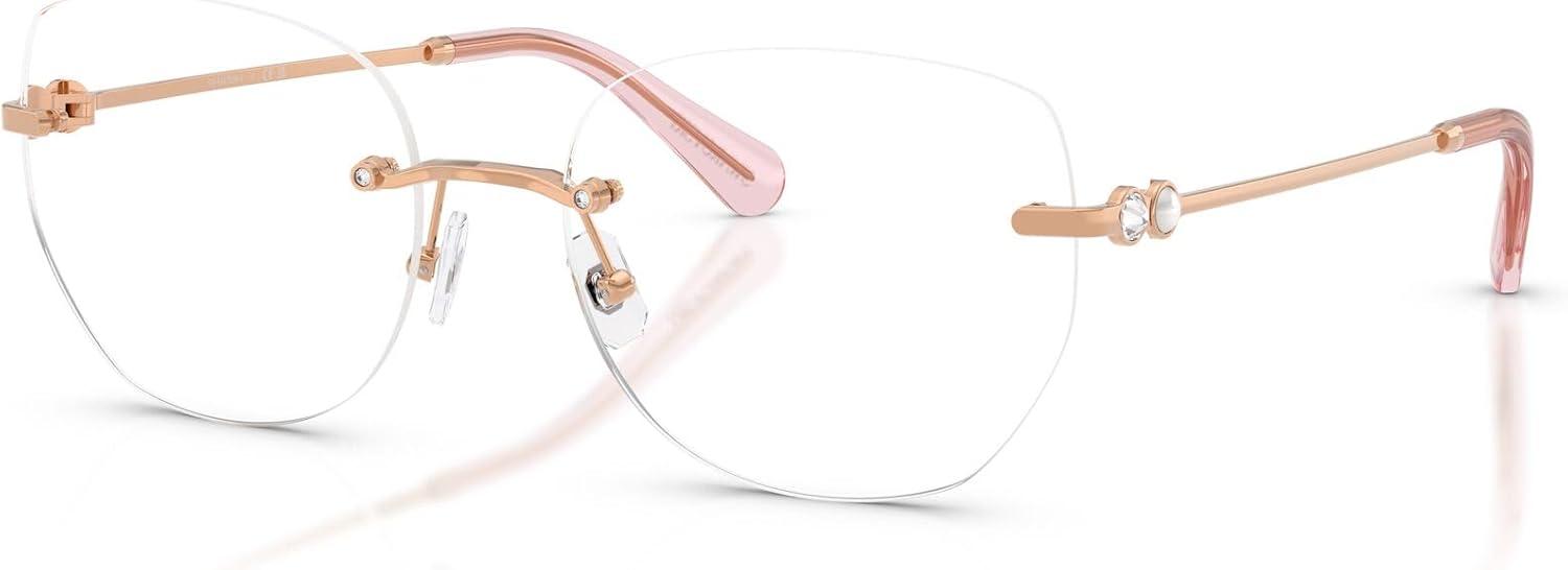 imageSwarovski womens Sk1038 Round Prescription Eyewear FramesRose GoldDemo Lens