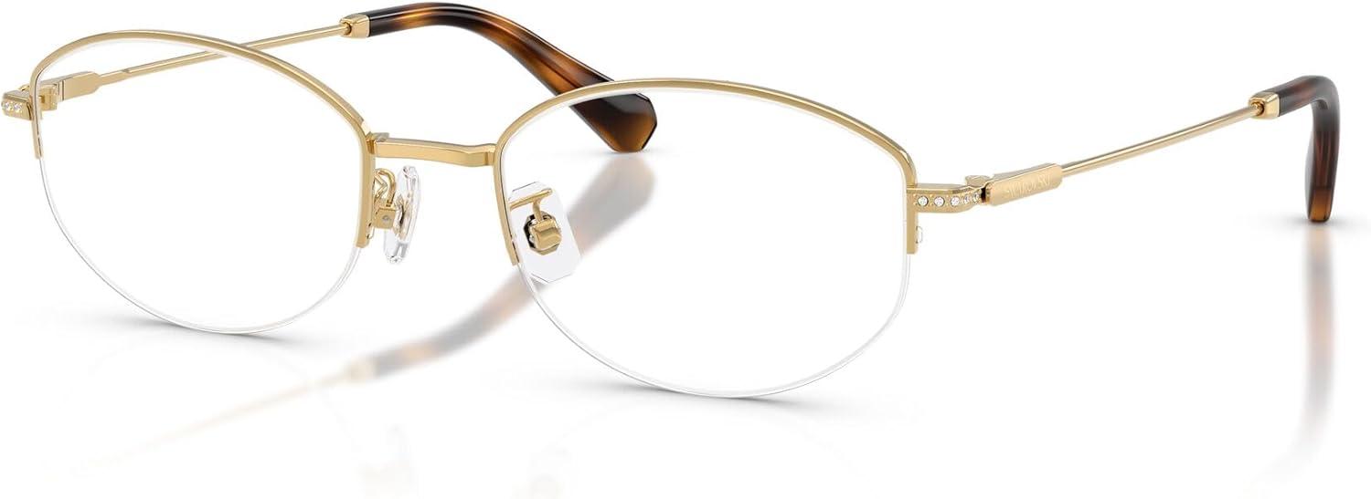 imageSwarovski womens Sk1039d Low Bridge Fit Oval Prescription Eyewear FramesGoldDemo Lens