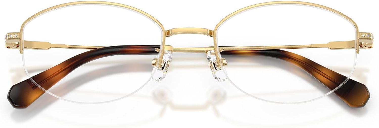 imageSwarovski womens Sk1039d Low Bridge Fit Oval Prescription Eyewear FramesGoldDemo Lens