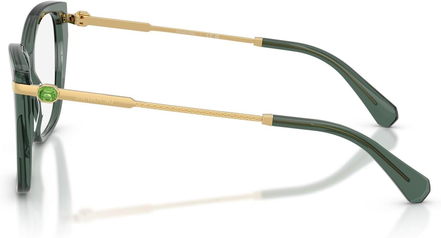 imageSwarovski womens Sk2060 Cat Eye Prescription Eyewear FramesTransparent Light GreenDemo Lens