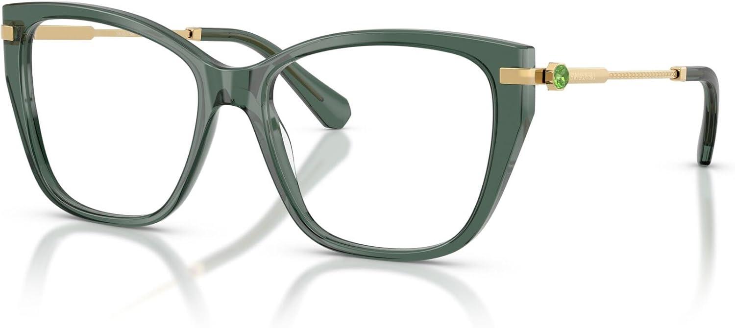 imageSwarovski womens Sk2060 Cat Eye Prescription Eyewear FramesTransparent Light GreenDemo Lens