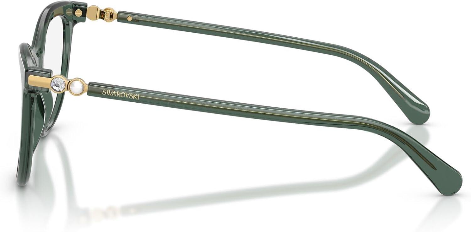 imageSwarovski womens Sk2064 Round Prescription Eyewear FramesTransparent GreenDemo Lens