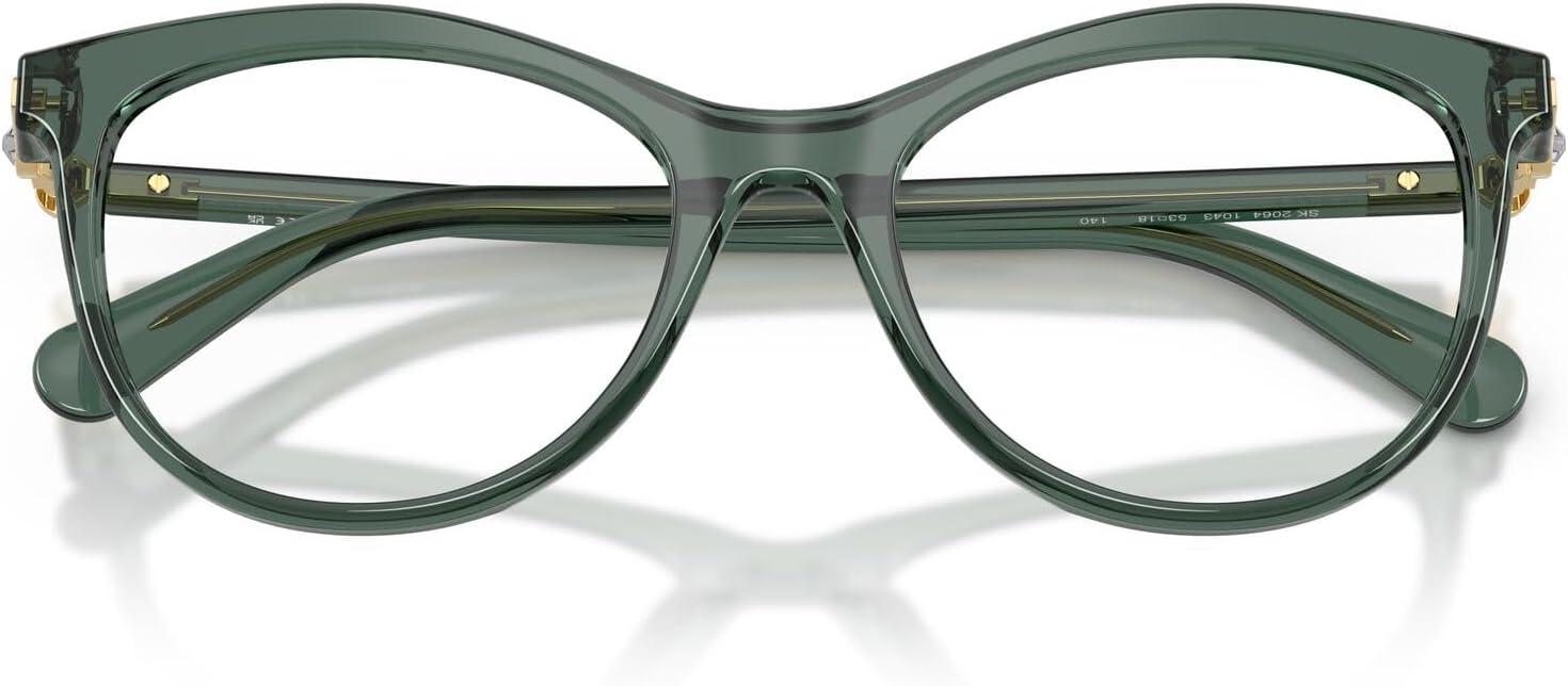 imageSwarovski womens Sk2064 Round Prescription Eyewear FramesTransparent GreenDemo Lens