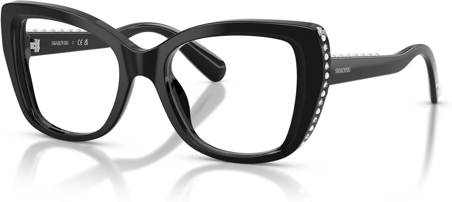 imageSwarovski womens Sk2066u Universal Fit Butterfly Prescription Eyewear FramesBlackSilverDemo Lens
