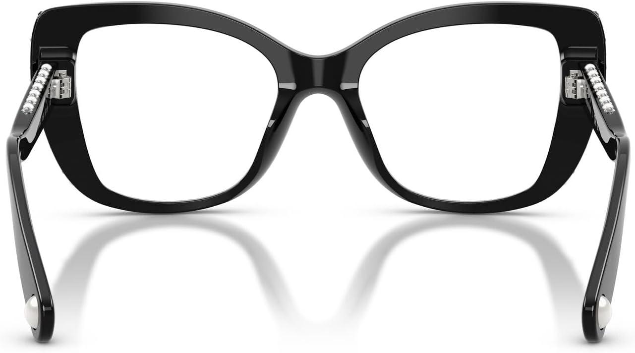 imageSwarovski womens Sk2066u Universal Fit Butterfly Prescription Eyewear FramesBlackSilverDemo Lens