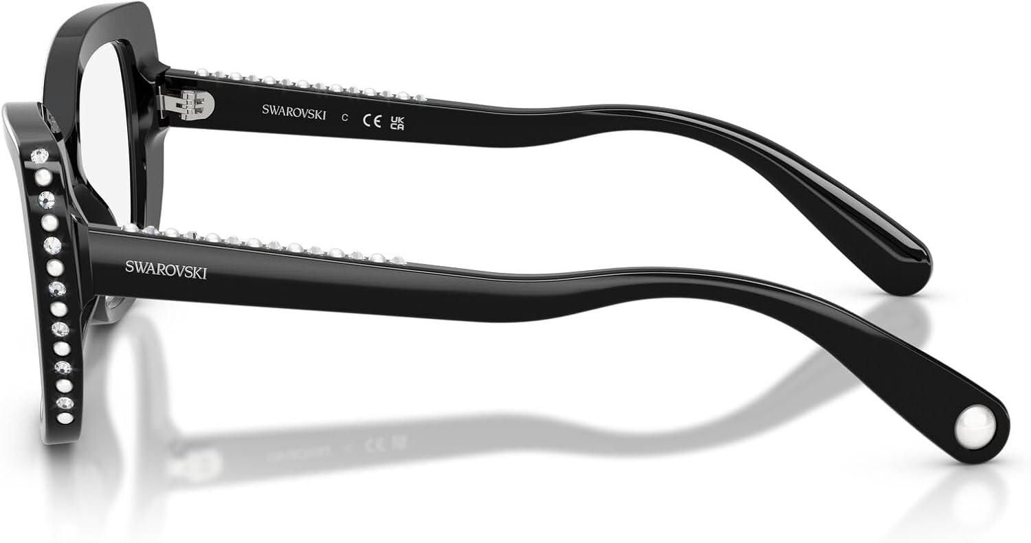 imageSwarovski womens Sk2066u Universal Fit Butterfly Prescription Eyewear FramesBlackSilverDemo Lens