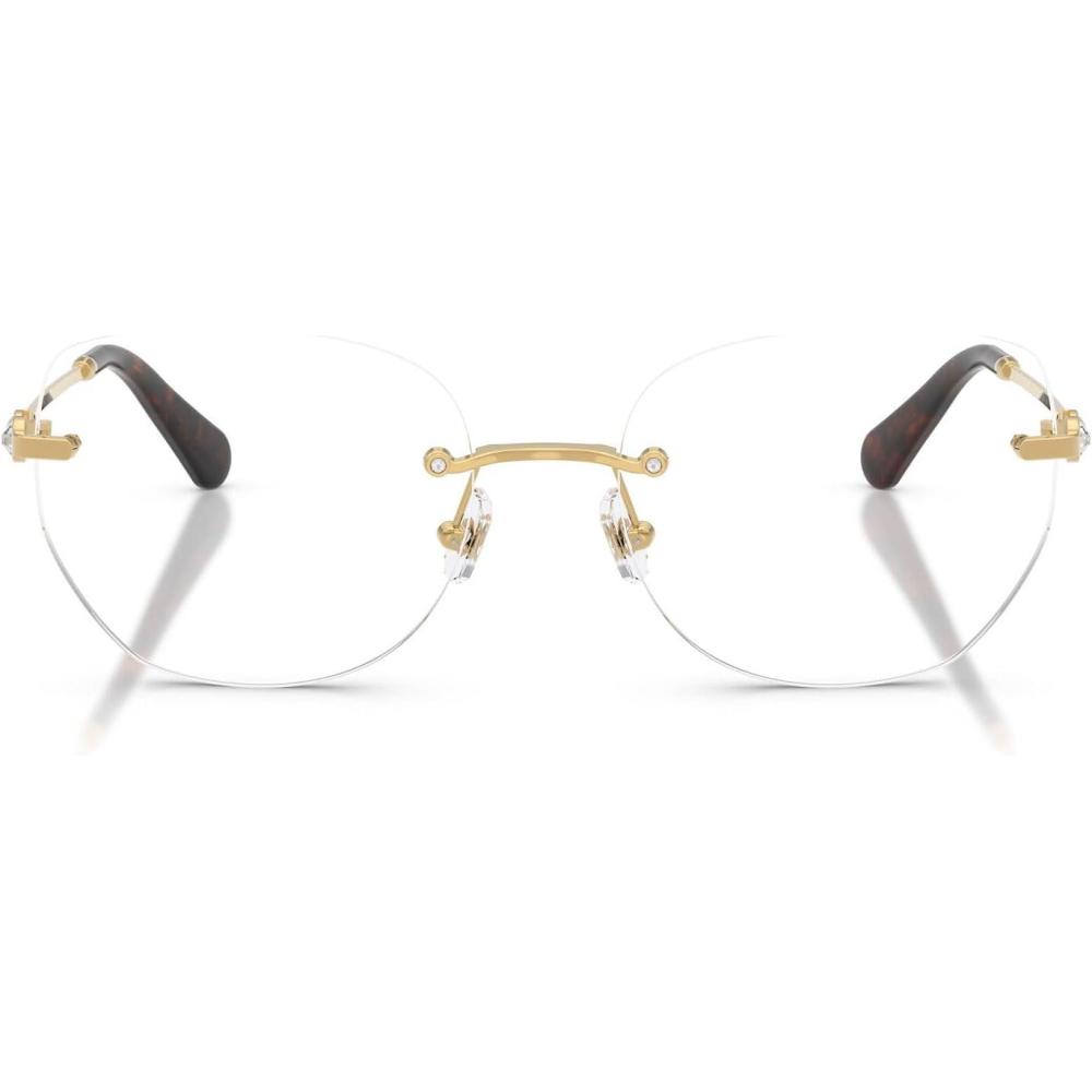 imageSwarovski womens Sk1038 Round Prescription Eyewear FramesGoldDemo Lens