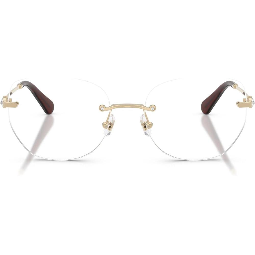 imageSwarovski womens Sk1038 Round Prescription Eyewear FramesPale GoldDemo Lens