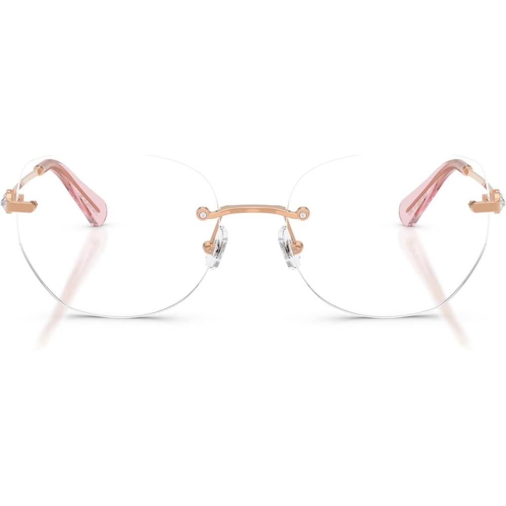 imageSwarovski womens Sk1038 Round Prescription Eyewear FramesRose GoldDemo Lens