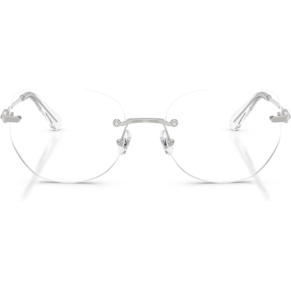 imageSwarovski womens Sk1038 Round Prescription Eyewear FramesSilverDemo Lens