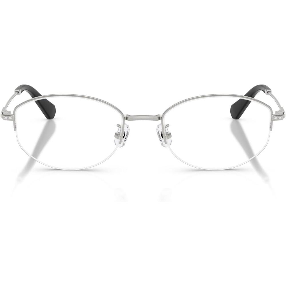 imageSwarovski womens Sk1039d Low Bridge Fit Oval Prescription Eyewear FramesSilverDemo Lens