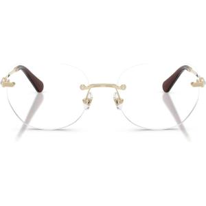 Swarovski womens Sk1038 Round Prescription Eyewear Frames(Pale Gold/Demo Lens)