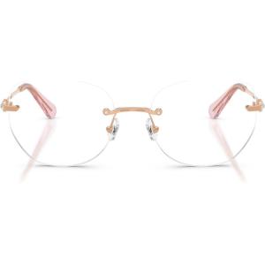Swarovski womens Sk1038 Round Prescription Eyewear Frames(Rose Gold/Demo Lens)