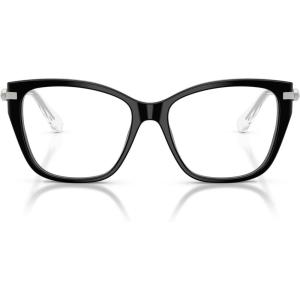 Swarovski womens Sk2060 Cat Eye Prescription Eyewear Frames(Black/Demo Lens)