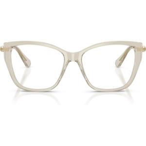 Swarovski womens Sk2060 Cat Eye Prescription Eyewear Frames(Transparent Biege/Demo Lens)