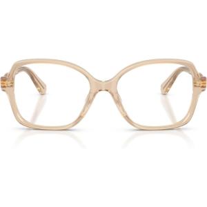 Swarovski womens Sk2063 Square Prescription Eyewear Frames(Milky Beige/Demo Lens)