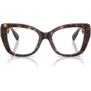Swarovski womens Sk2066u Universal Fit Butterfly Prescription Eyewear Frames(Havana/Silver/Demo Lens)