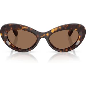 Swarovski womens Sk6061u Universal Fit Cat Eye Sunglasses(Havana/Dark Brown)