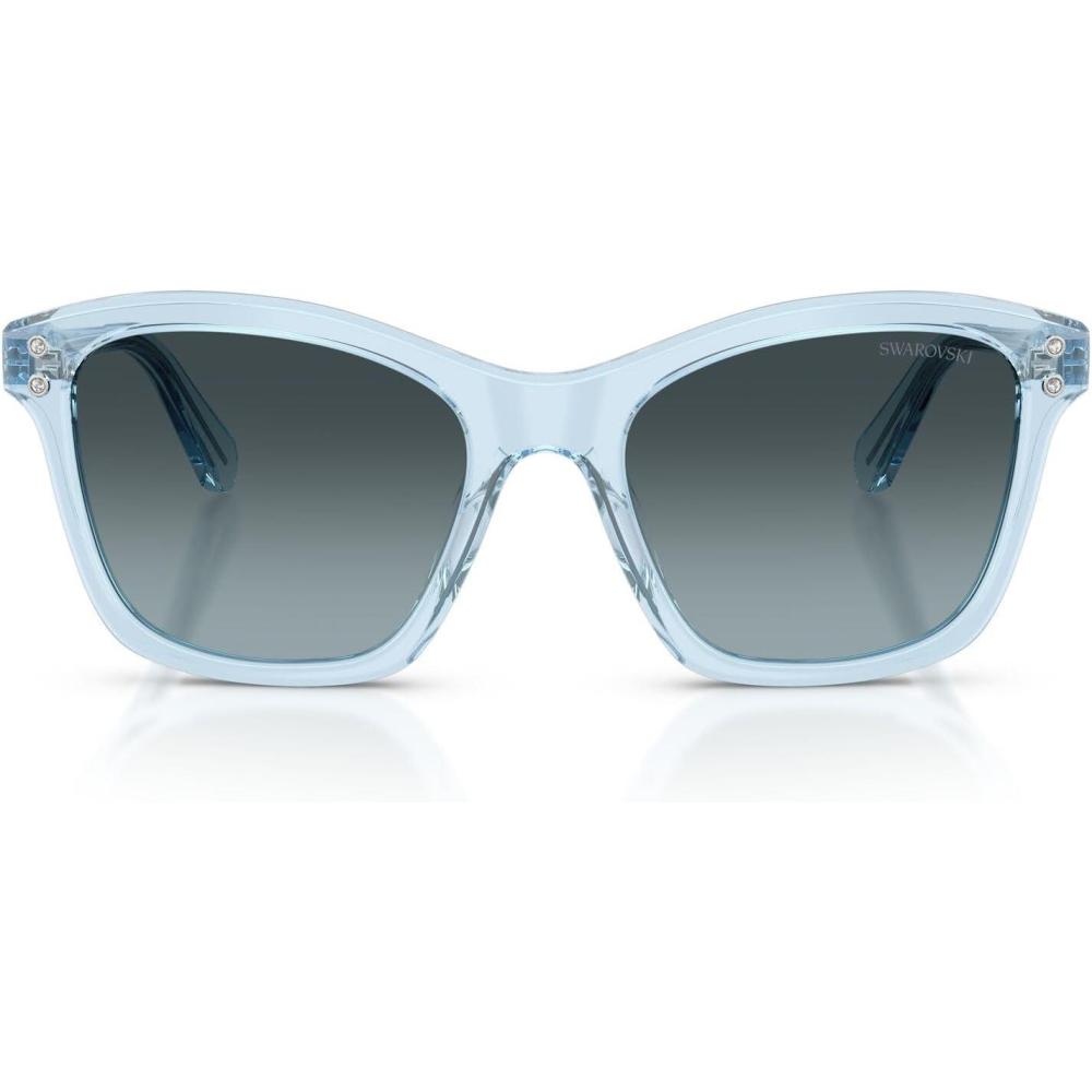 imageSwarovski Womens SK6063 Square Sunglasses Transparent Light BlueGradient Blue 54 mm