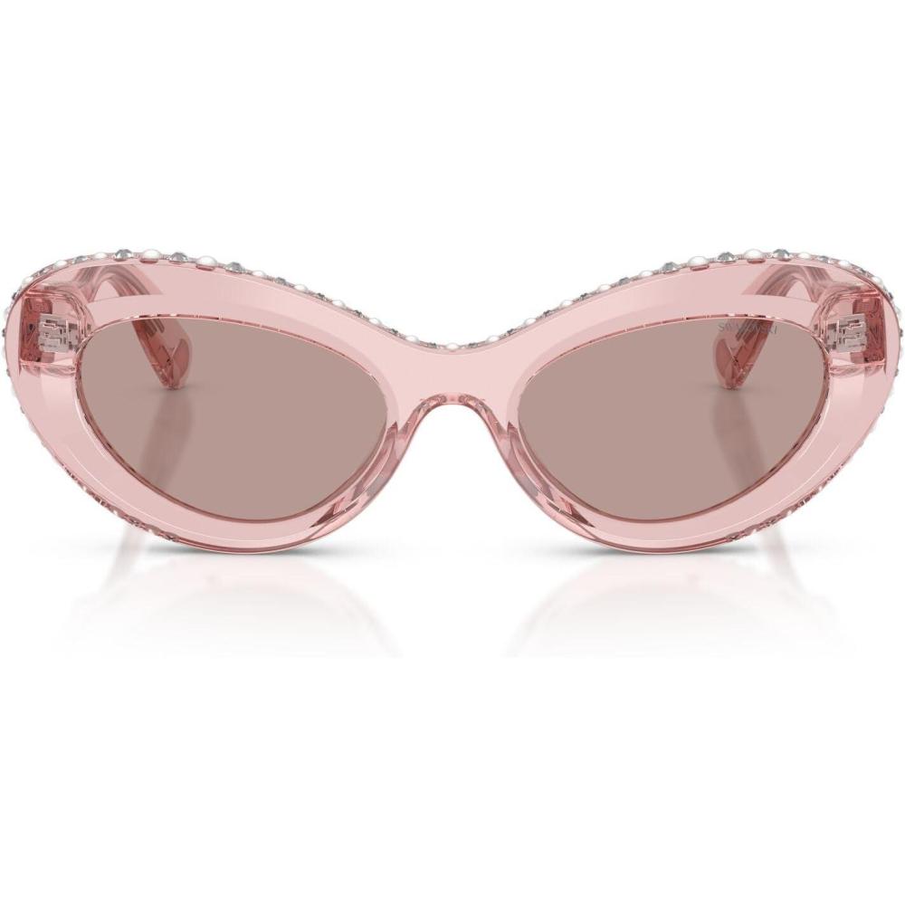 imageSwarovski Womens Sk6061u Universal FitTransparent Dark PinkLight Purple Brown
