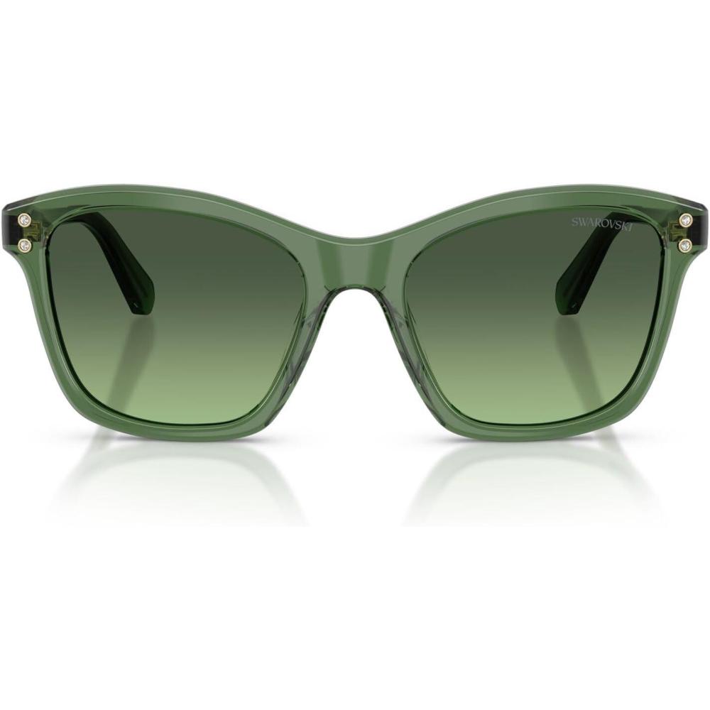 imageSwarovski womens Sk6063 Square SunglassesTransparent GreenGradient Green