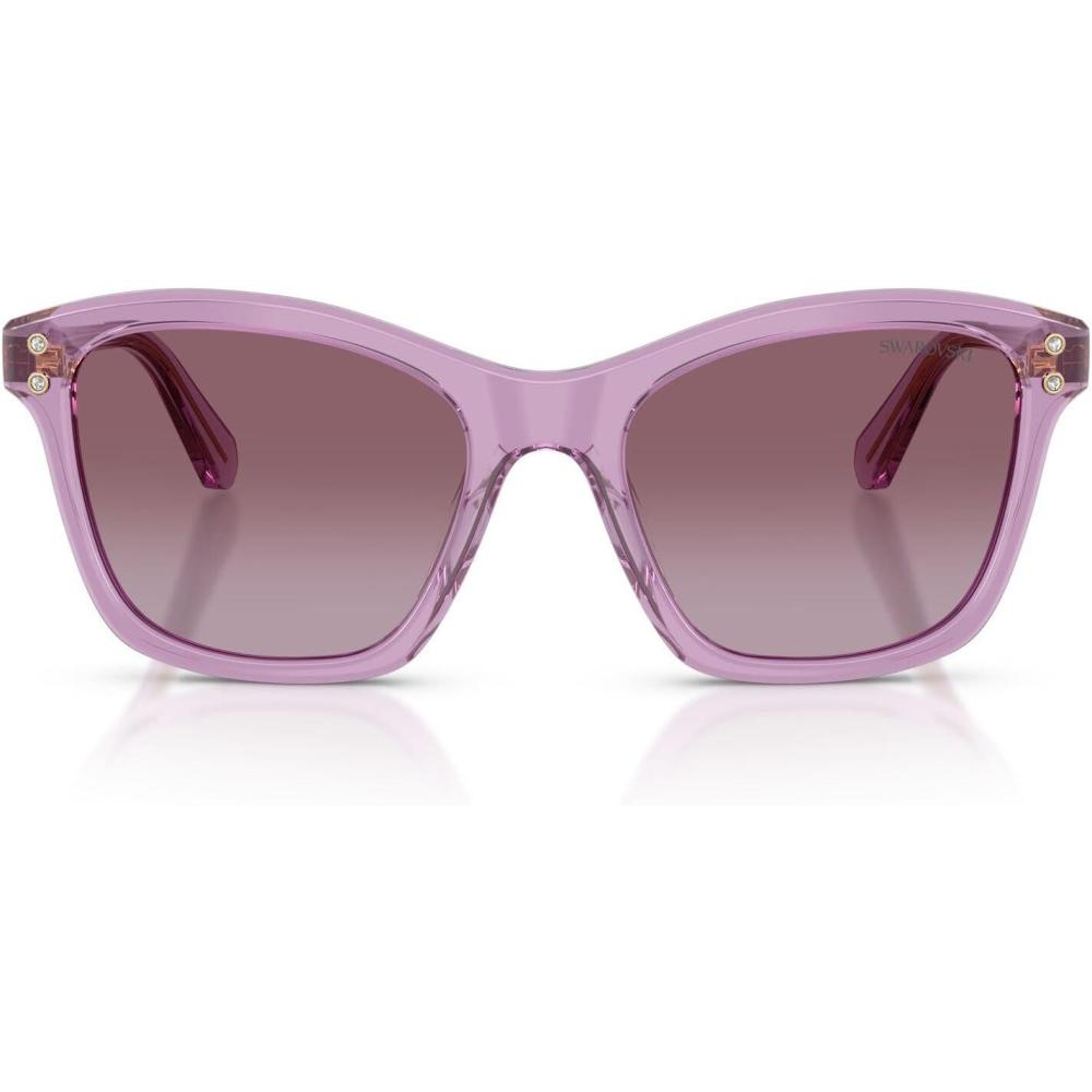 imageSwarovski womens Sk6063f Low Bridge Fit Square SunglassesTransparent AmethystViolet Gradient