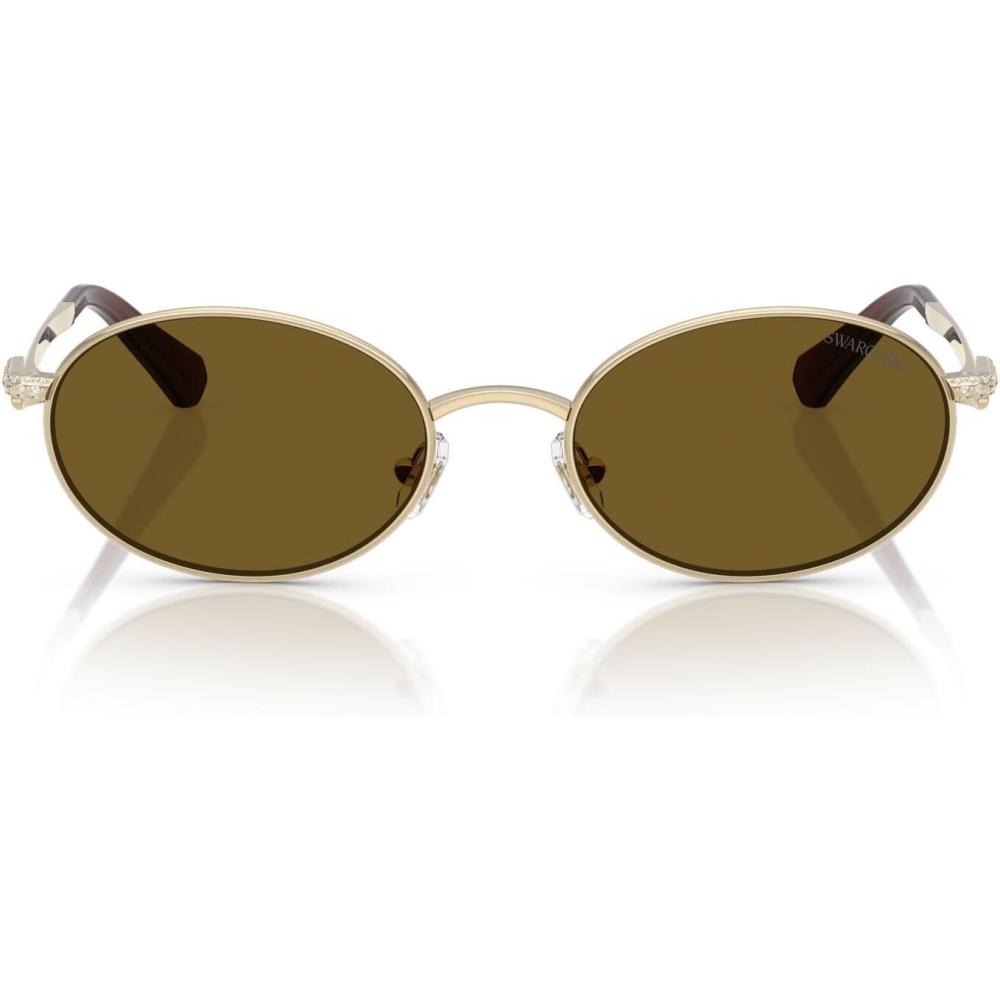 imageSwarovski womens Sk7033 Oval SunglassesPale GoldLight Brown