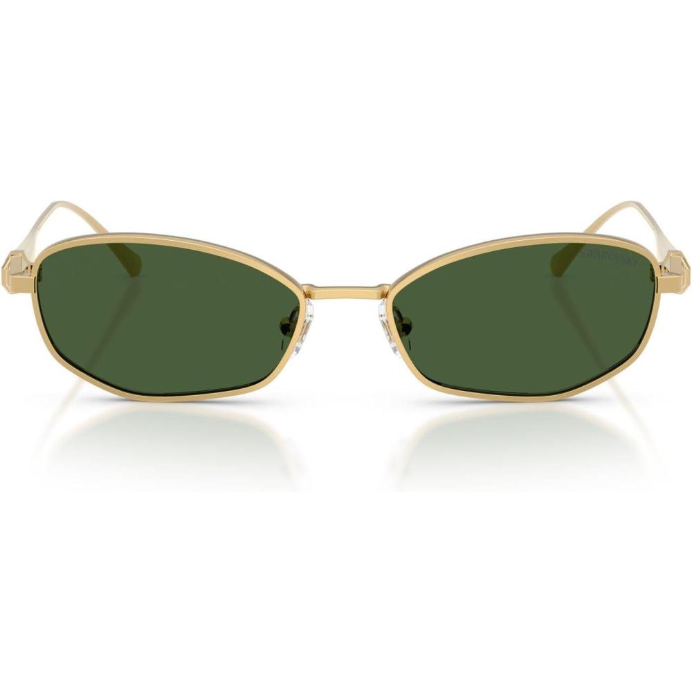 imageSwarovski womens Sk7042 Square SunglassesGoldDark Green
