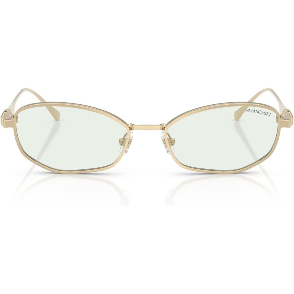 imageSwarovski womens Sk7042 Square SunglassesPale GoldPhotochromic Green to Dark Green Polarized