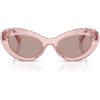 Transparent Dark Pink/Light Purple Brown