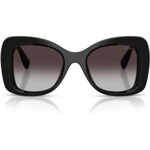 Swarovski Women’s SK6062U Universal Fit Butterfly Sunglasses, Black/Grey Gradient, 51 mm