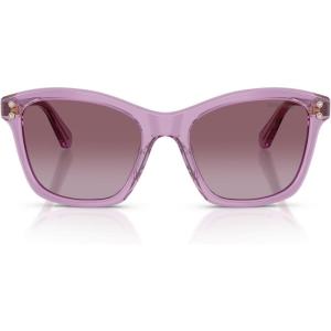 Swarovski Women’s SK6063 Square Sunglasses, Transparent Amethyst/Violet Gradient, 54 mm