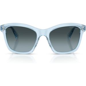 Swarovski Women’s SK6063 Square Sunglasses, Transparent Light Blue/Gradient Blue, 54 mm