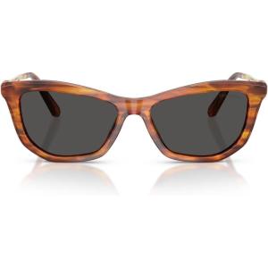 Swarovski Women’s Sk6057f Low Bridge Fit(Striped Havana/Dark Grey)